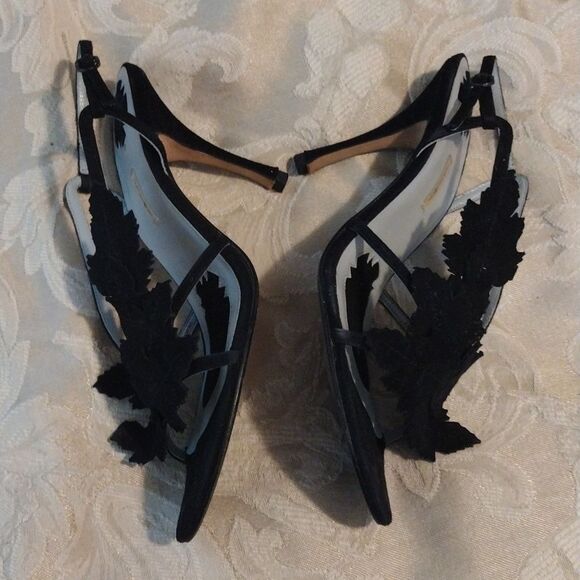 Max Studio Size 10M. Gorgeous Suede Leaves 4 inch Heels - Picture 5 of 5